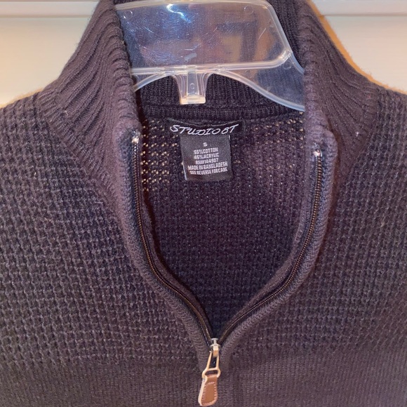 Black Quarter Zip Sweater - Picture 3 of 5